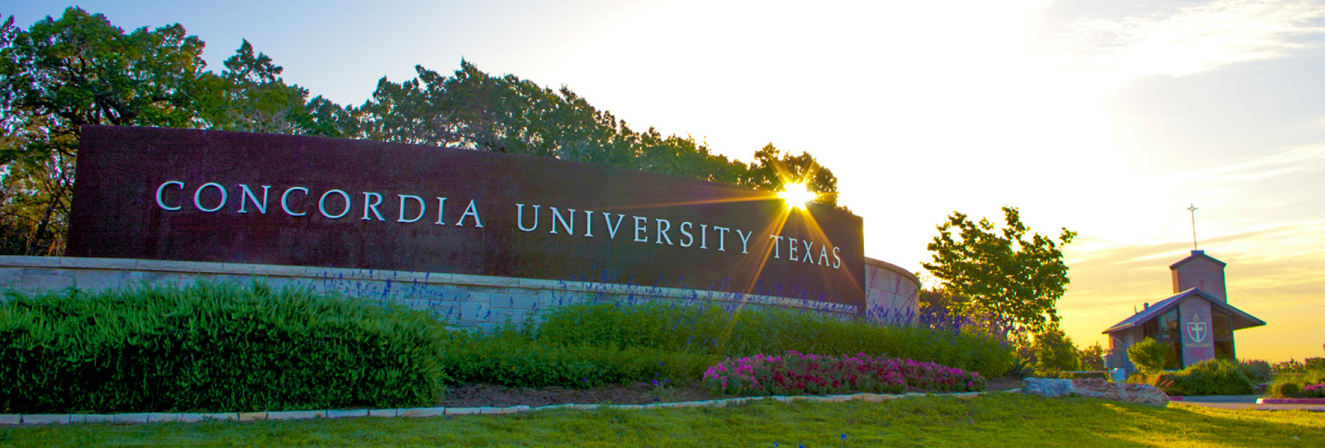 Concordia University Texas entrance sign
