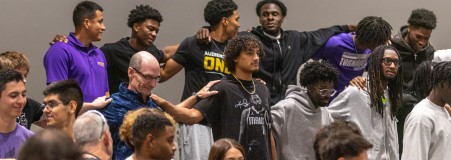 Students coming together on campus