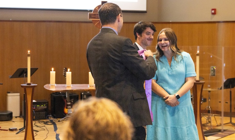 Joyful faces in Chapel