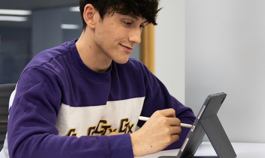 A Concordia Texas student proud of his work