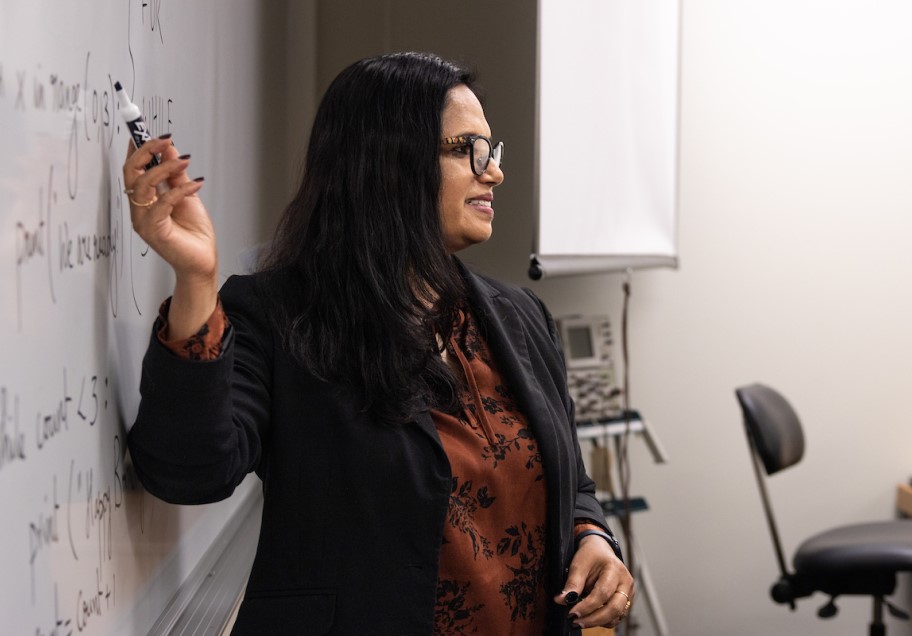 Dr. George teaching a class