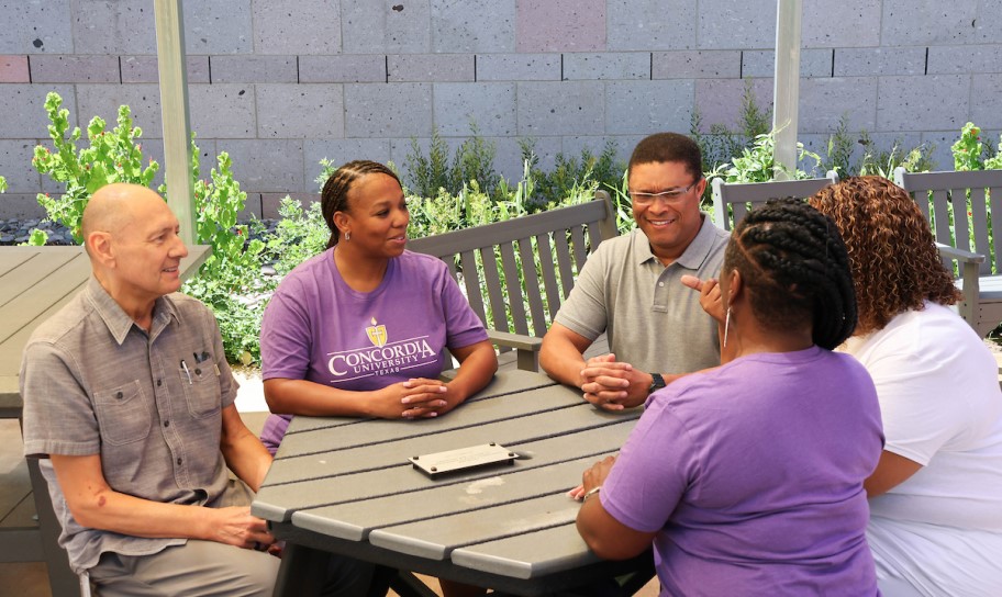 MEd cohort studying together