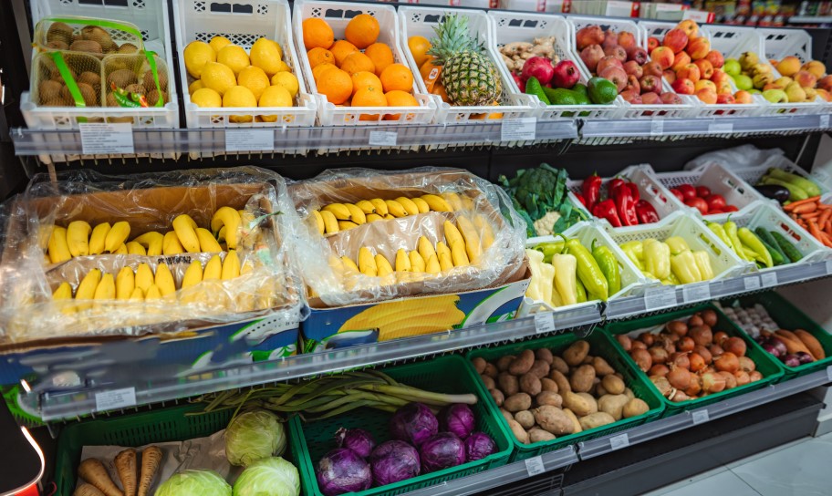 Produce at a grocery store