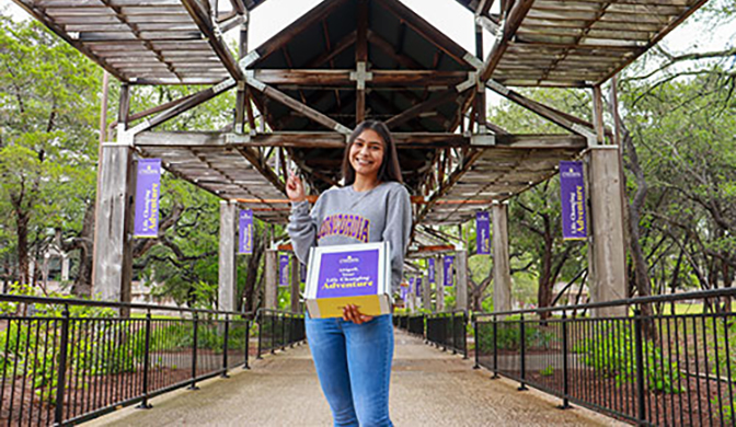 Concordia University student celebrating Hispanic Heritage Month