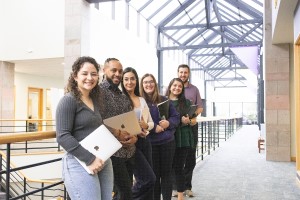 Graduate students on campus