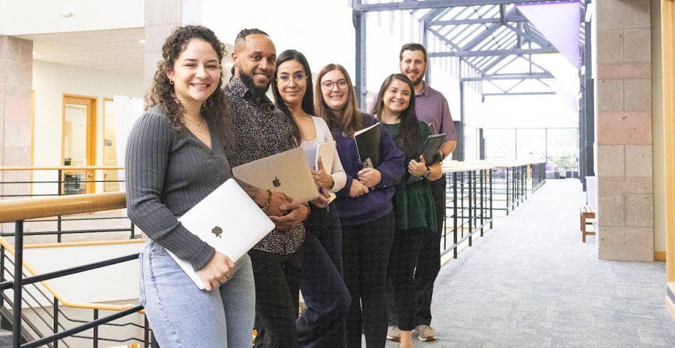 Graduate students on campus