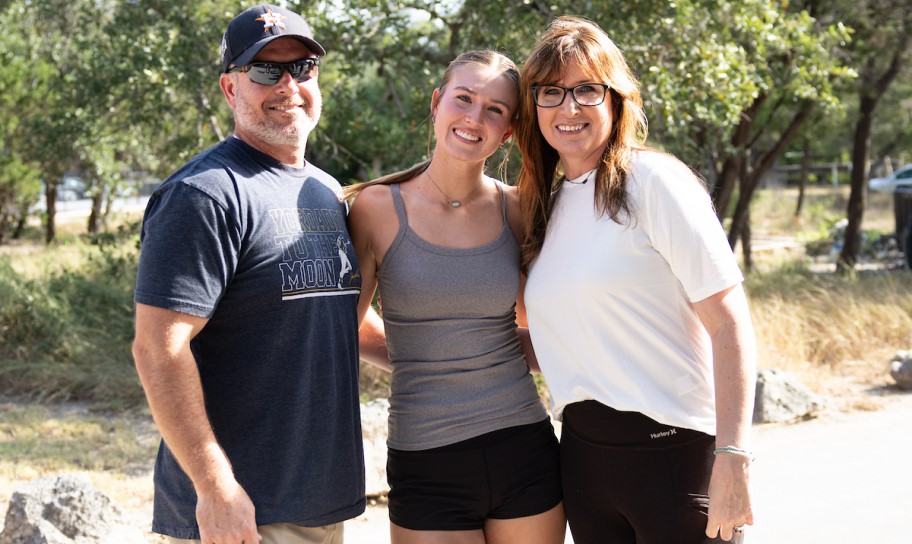 A family sending their student to Concordia Texas University.
