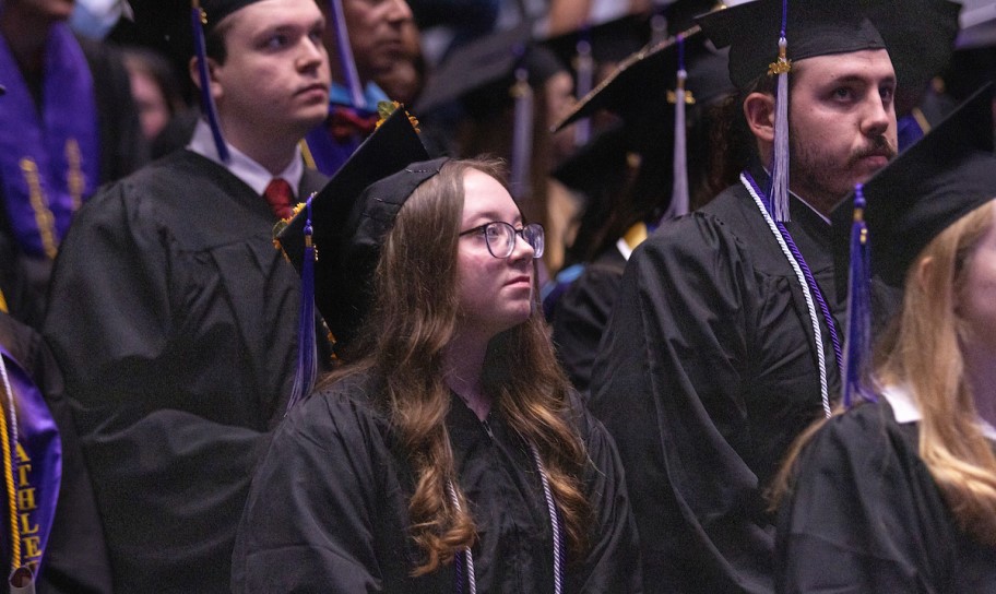 Students at commencement